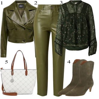 Leather pants outfits "Zimski outfit"