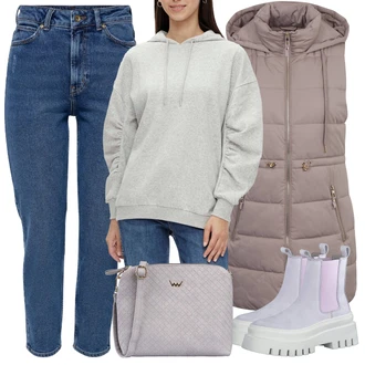 Outfity na zimu Rovná noha Džínovina s JdY "Perfektní na zimu"