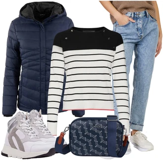 Outfit s Šedá Geox "Perfektní na zimu"