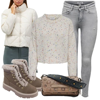 Outfity z džínu Lehké Zima s Tmavě zelená alpine pro "Perfektní na zimu"