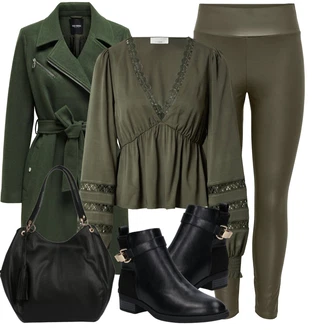 Outfit s Tmavě zelená Halenkový Top/Halenka s Nafouknutým Rukávem/Neobvyklá Halenka/Boho halenka/Rozverná blůza/Halenkové Body/Carmen Blůza/Dětská hračka/Elegantní Halenka guido maria kretschmer women "Módní zimní outfit"