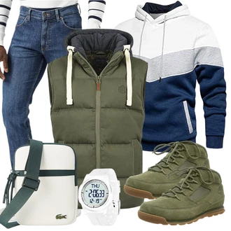 Basic Outfit mit Dunkelgrün/Grau Unkategorisiert Timberland "Sportliches Outfit"