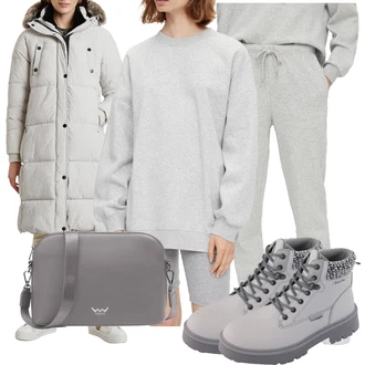 Outfity na běhání Zima s Šedá "Sportovní zimní outfit"