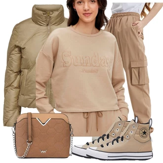 Outfity na běhání Zima s Zelená JdY "Sportovní zimní outfit"