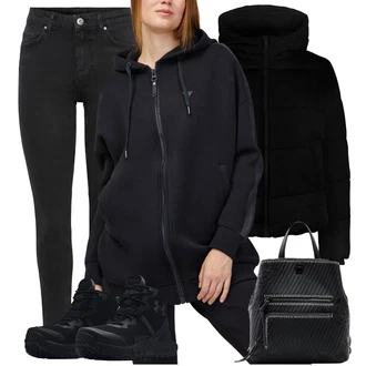 Outfit s Černá Under Armour "Sportovní zimní outfit"