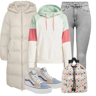 Sk8-Hi Outfit s Světle modrá/Fialová/Béžová/Vícebarevný/Hnědá/Bílá Teniska s dírkovaným vzorem/Nízká Teniska/Plátěná teniska/Teniska na platformě/Skate Bota/Teniska teddy/Letní tenisky/Vintage teniska Vans "Sportovní zimní outfit"