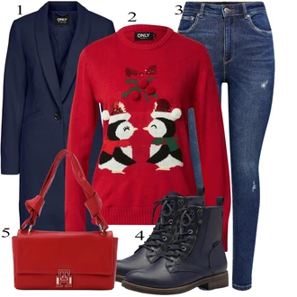 Outfits for chubby Disko mit Temno modra/Modra Kavbojke z Razporkom/Usnjena Jakna/Usnjene Čevlje/Zimska jakna/Kavbojke na Poteg/Push up Kavbojke/Kavbojke Visokega Pasu/Kavbojke z Luknjo/Usnjene jakne/Ženske 7/8 Kavbojke/Gležnarji Only "Zimski outfit"Look: Stil, 90. leta, Kul, Disko, Francoski, Modernen, Stari denar