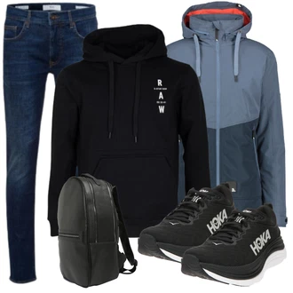 Outfit mit Schwarz Nockenschuh/Fitnessschuh/Volleyballschuh/Basketballschuh/Zustiegsschuh/Gymnastikschuh/Zumba-Schuh/Fitnessschuh/Joggingschuh hoka one one "Street Style Outfit"