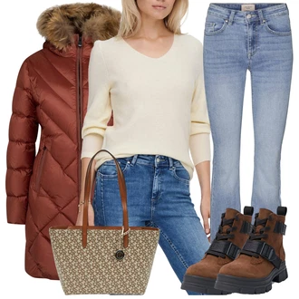 Outfit s Zelená DKNY "Stylový zimní outfity"