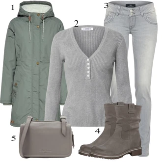 outfit mit Svetlo Siva/Siva Ozke Kavbojke/Gležnarji/Kavbojke z Razporkom/Kavbojka z Nizkim Pasom/Kavbojka z Nizkim Pasom/Push up Kavbojke/Regular Fit Kavbojke/Usnjena Jakna/Usnjene Čevlje/Zožene Kavbojke/Moška Usnjena Jakna LTB "Zimski outfit"