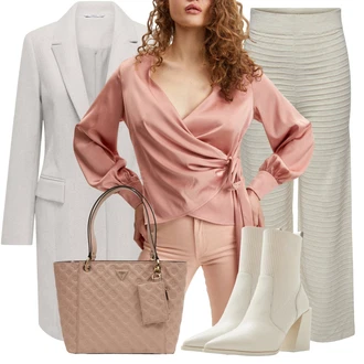 Outfity na zimu Dlouhé s Šedá Guess "Trendový zimní vzhled"