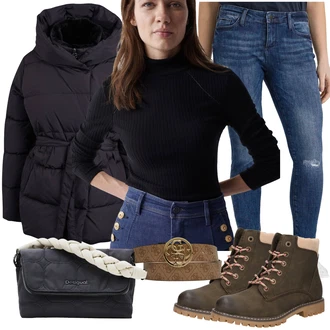 Outfity z džínu Pyžamové s Černá/Tmavě modrá/Bílá/Béžová/Tmavě šedá Taška Přes Rameno/Bagetová taška/Klasická Taška Přes Rameno/Pletená taška/Nafouknutá taška/Taška/Pánská taška/Malá Taška/Sportovní Taška Přes Rameno/Ledvinka Desigual "Vzhledy pro volný čas"