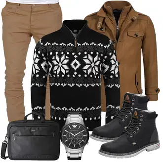 Business Outfits mit Schwarz Wattierte Stiefel/Winter Stiefel/Schnürstiefel/Wasserdichter Stiefel/Klassischer Stiefel/Wasserfester Schuh/Winter Stiefelette/Gefütterte Stiefelette/Herren Lederschuhe/Winter Sneaker Mishansha "Winter Buro Outfits"