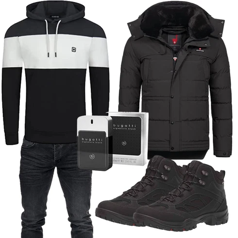 Blau Hose/Winter Parka Höhenhorn kombinieren