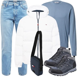 Stiefel Outfits mit Weiß Unkategorisiert Tommy Jeans "Winter Outfit"