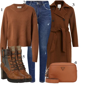 Denim outfits mit Temno modra/Modra Kavbojke z Razporkom/Usnjena Jakna/Usnjene Čevlje/Zimska jakna/Kavbojke na Poteg/Push up Kavbojke/Kavbojke Visokega Pasu/Kavbojke z Luknjo/Usnjene jakne/Ženske 7/8 Kavbojke/Gležnarji Only "Zimski outfit"