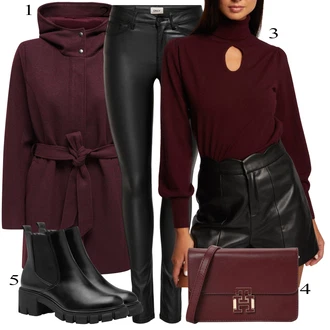 Booties outfits mit Rdeča Tommy Hilfiger "Zimski outfit"