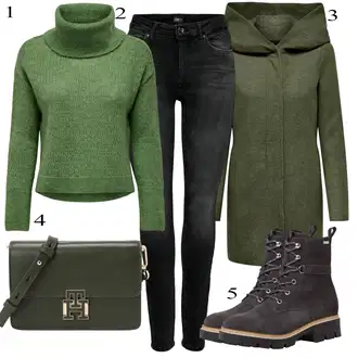 Outfits for chubby Disko mit Črna/Temno siva/Siva Usnjena Jakna/Motoristične Kavbojke/Kavbojke Visokega Pasu/Kavbojke z Razporkom/Push up Kavbojke/Ozke Kavbojke/Usnjene Čevlje/Termodžinsi/Zimska jakna Only "Zimski outfit"Look: Stil, Brez šivov, Kul, Stari denar, Preproste, Disko