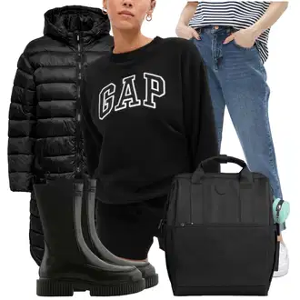 Outfity na zimu Styl 50. Let s Černá Vuch "Zimní look"Look: 50. Let, Emo, Styl, Premium, Lak, Chytrý příležitostný, Retro, Klasické, Moderní, Ležérní