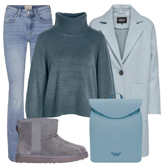 Outfit s Šedá Zimní Kozačka UGG "Zimní look"