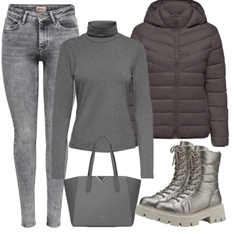 sníh Outfit s Šedá Tamaris "Zimní look"