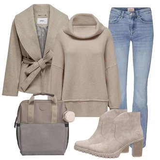 Flared Outfit s Šedá VERO MODA "Zimní look"