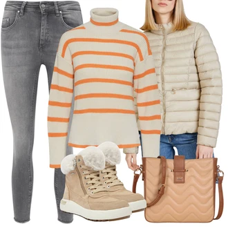 Outfit s Šedá Geox "Zimní look"