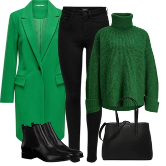 Outfit s Černá/Tmavě modrá Legíny s Podšívkou/Teplé Legíny/Kožená bunda/Neprůhledný Legíny/Sportovní Legína/Formovaná Legína/Bavlněné Legíny/Legíny s Rozparkem/Pletený Legín Only "Zimní look"