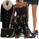 Outfity na zimu koktejlové šaty image