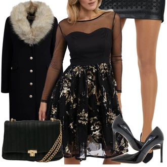 Outfity pro svatební hosty s Bílá/Růžová/Červená/Fialová orsay "Zimní look"