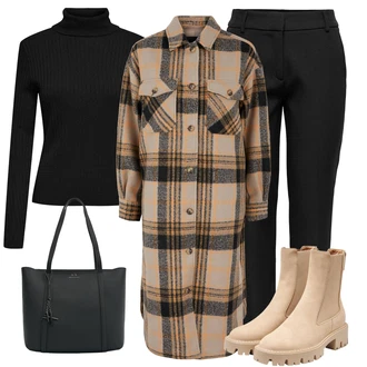 Outfit s Černá Armani Exchange "Zimní look"