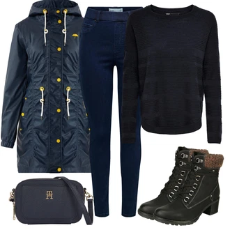 Šněrovací Outfit s Černá Zimní bota/Kožená bunda/Šněrovací Kotníková Bota/Bojová Bota/Kotníková Bota s Podšívkou/Motorkářská bota/Kožená kotníková bota/Zimní kotníková bota "Zimní look"