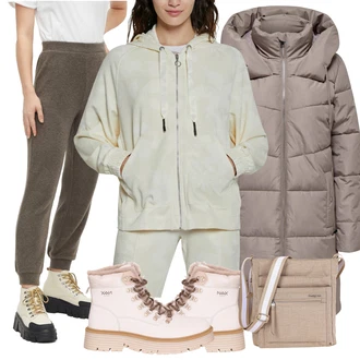 Outfity na zimu s Šedá/Hnědá/Tmavě zelená/Béžová/Khaki Teplák Kožená Pánská Bund/Jogger Kalhoty/Manšestrový legíny/Manšestrové Kalhoty/Cargo Tepláky/Sametová Kalhoty Pieces "Zimní look"