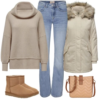 Flared Outfit s Šedá VERO MODA "Zimní look"