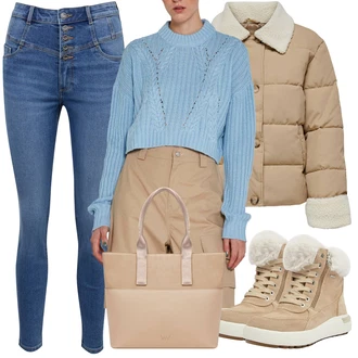 Outfit s Šedá Geox "Zimní outfit pro volný čas"