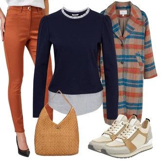 Outfit s Béžová michael kors "Zimní outfit pro volný čas"