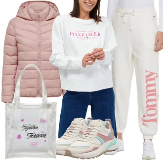 Outfit s Šedá Replay "Zimní outfit pro volný čas"