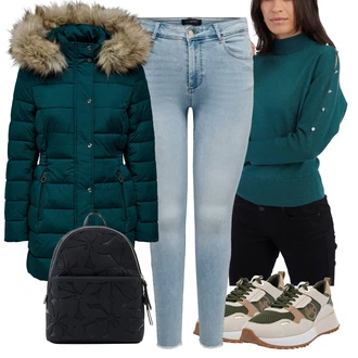 Outfit s Pastelové barvy michael kors "Zimní outfit pro volný čas"