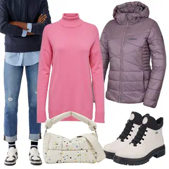 Moderní Outfit s Světle modrá/Modrá/Tmavě modrá Slim Fit Džíny/Dad Džíny/Kožená Pánská Bund/Formální Košile/Zimní bunda/Zužující se Džíny/Džíny Regular Fit/Pánské tričko/Mom Jean/Boyfriend Džínové kalhoty/Sweat Džíny marks & spencer "Zimní outfity"Look: Styl, Boyfriend styl, Ležérní, Cool, Moderní, Preppy, Chytrý příležitostný, Univerzitní