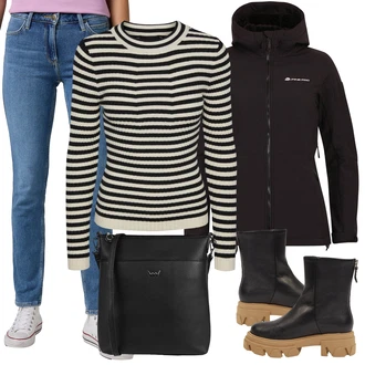 Outfit s Černá/Červená Termo Bund/Funkční Bunda/Turistická bunda/Fleecová Bunda/Merino bunda/Trekingová bunda/Skialpinistická bunda/Lyžařská bunda/Plachtařská bunda "Zimní outfity"