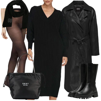 Outfit s Černá DKNY "Zimní outfity"