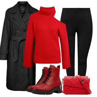 Outfit s Červená Camper "Zimní outfity"
