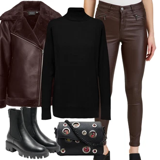 Outfity pro zábavu 50. Let s Černá Only "Zimní outfity"Look: 50. Let