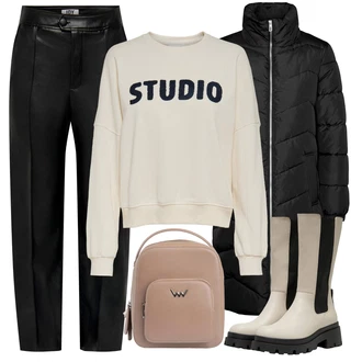 Den otců Outfit s Růžová/Hnědá/Fialová/Béžová Vuch "Zimní outfity"Look: Den matek, Den na pláži, Rave, Den otců, Bar