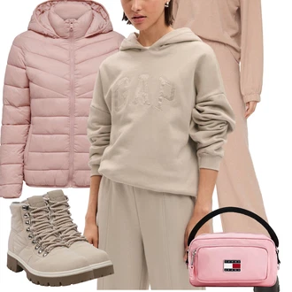 Outfit s Růžová GAP "Zimní outfity"