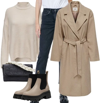 Outfity z džínu Pyžamové s Černá/Tmavě modrá/Bílá/Béžová/Tmavě šedá Taška Přes Rameno/Bagetová taška/Klasická Taška Přes Rameno/Pletená taška/Nafouknutá taška/Taška/Pánská taška/Malá Taška/Sportovní Taška Přes Rameno/Ledvinka Desigual "Zimní outfity"