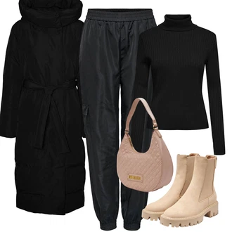 Outfit s Růžová Love Moschino "Zimní outfity"