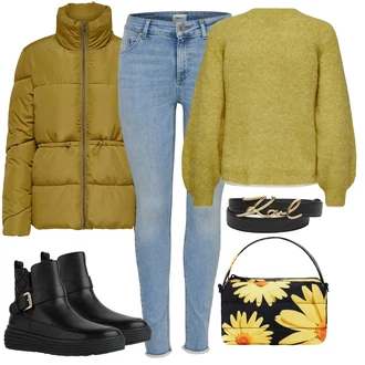 Pravá Kůže Outfit s Černá Kozačka Kožená kotníková bota/Chelsea Boty/Ovčí Kožešinová Bota/Kotníková Bota s Podšívkou/Kožená bunda/Veganská Bota/Plochá Kotníková Bota Geox "Zimní outfity"