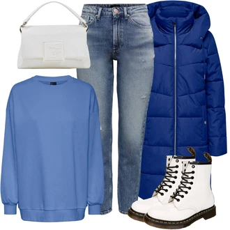 Outfity s "mom" džínami Estetika s Černá Dr. Martens "Zimní outfity"Look: Klasické, Estetika, Moderní, Vintage, Unisex