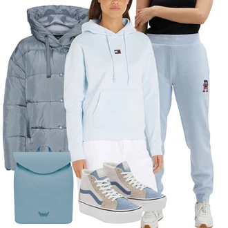 Sk8-Hi Outfit s Světle modrá/Fialová/Béžová/Vícebarevný/Hnědá/Bílá Teniska s dírkovaným vzorem/Nízká Teniska/Plátěná teniska/Teniska na platformě/Skate Bota/Teniska teddy/Letní tenisky/Vintage teniska Vans "Sportovní zimní outfit"